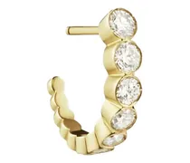 18kt Petite Boucle Gelbgoldohrringe mit Diamanten