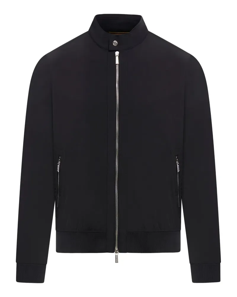 MOORER Gerippte Bomberjacke - Schwarz Schwarz