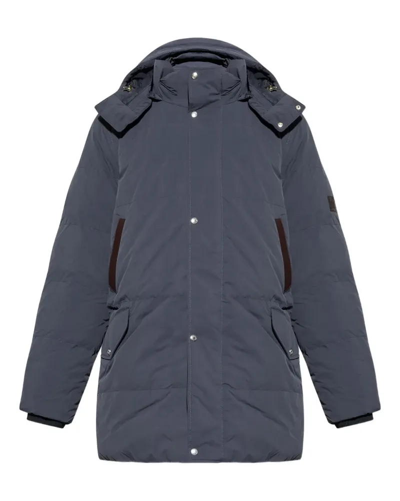 Paul Smith hooded quilted parka coat - Blau Blau