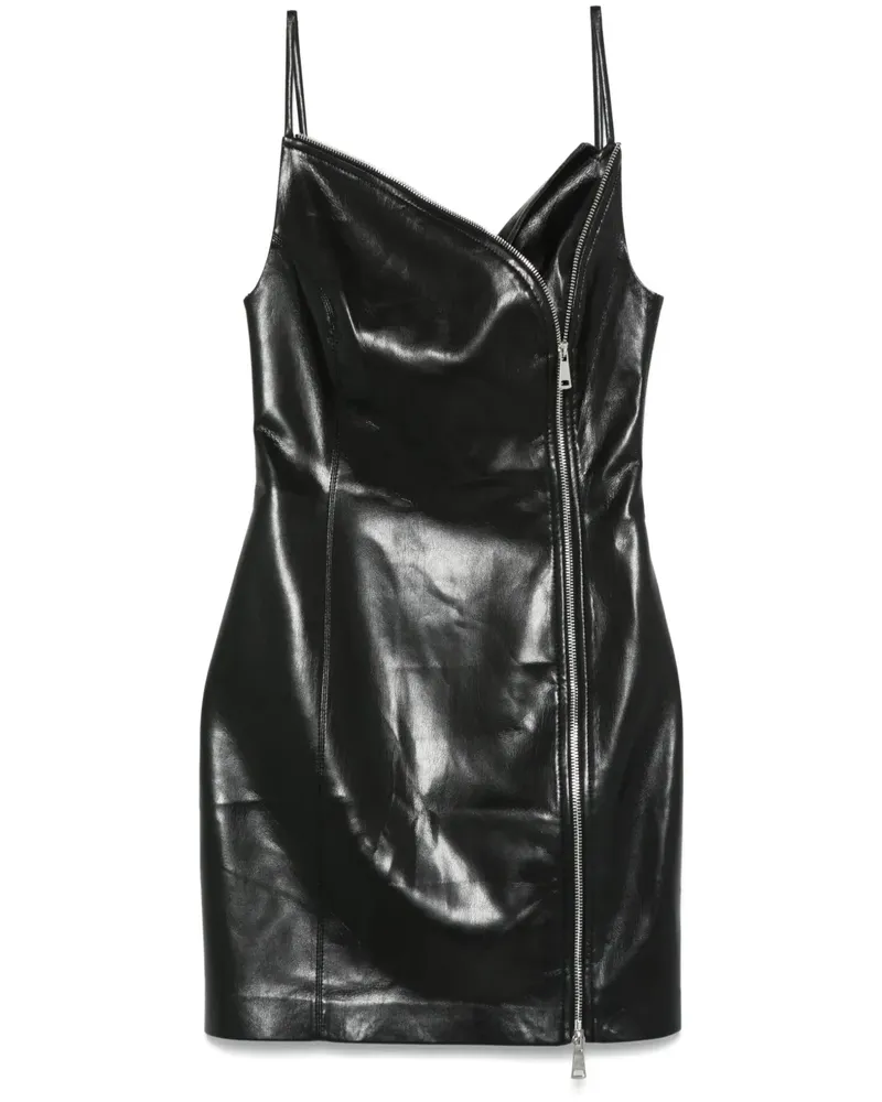 Nanushka Minikleid aus Faux-Leder - Schwarz Schwarz