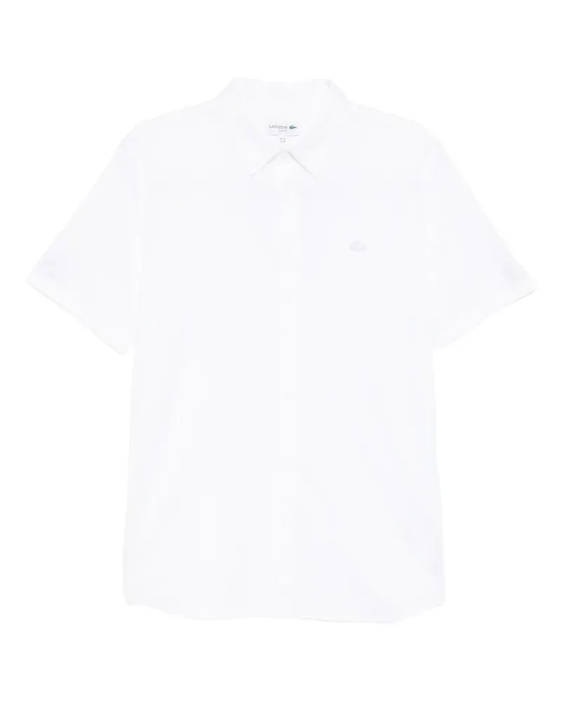 Lacoste Hemd mit Logo-Stickerei - Weiß Weiß