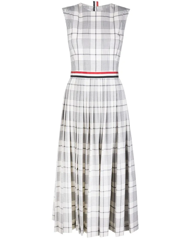 Thom Browne Kleid mit Karomuster - Grau Grau