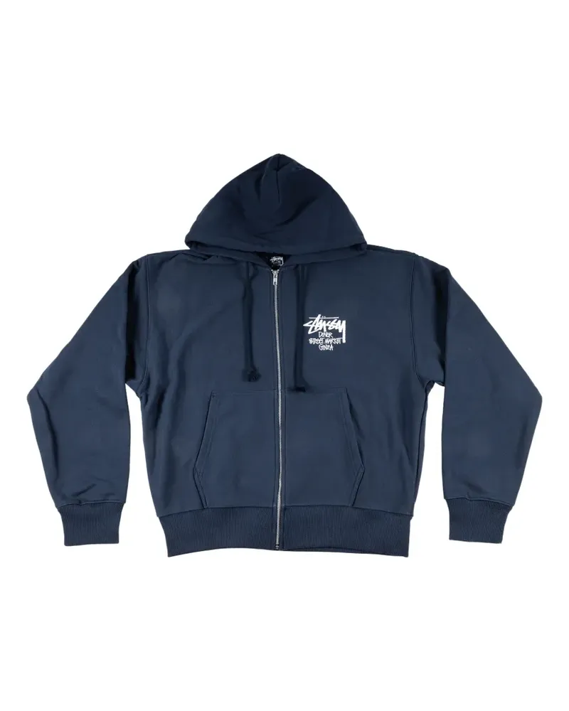 Stüssy Ginza logo-print hoodie - Blau Blau