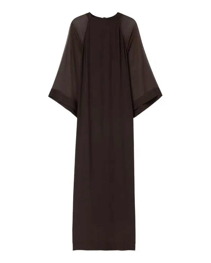Filippa K sheer-panelled flared-sleeve dress - Braun Braun