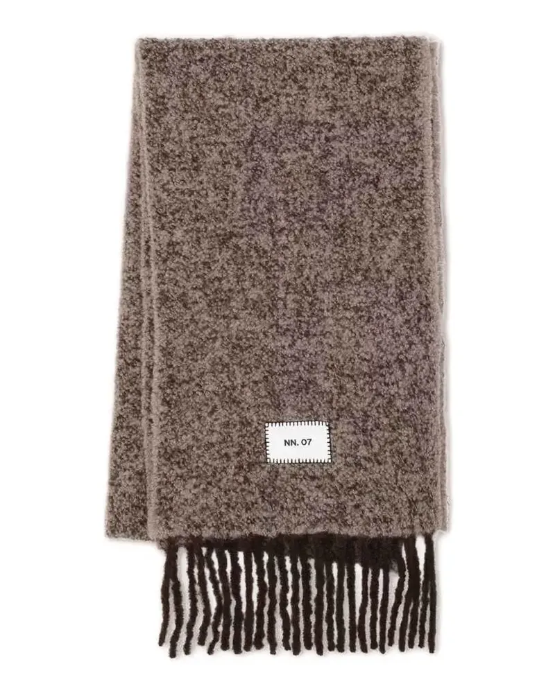 NN 07 ScarfTwo Schal mit Fransen - Braun Braun