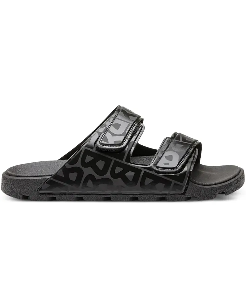 Bogner Pantoletten mit Logo-Print - Schwarz Schwarz