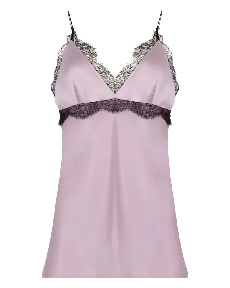 Nina Ricci Seidenoberteil mit V-Ausschnitt - Rosa Rosa