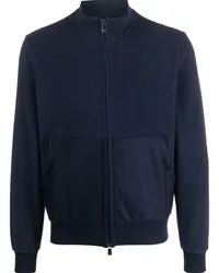 Corneliani Sweatshirtjacke mit Stehkragen Blau