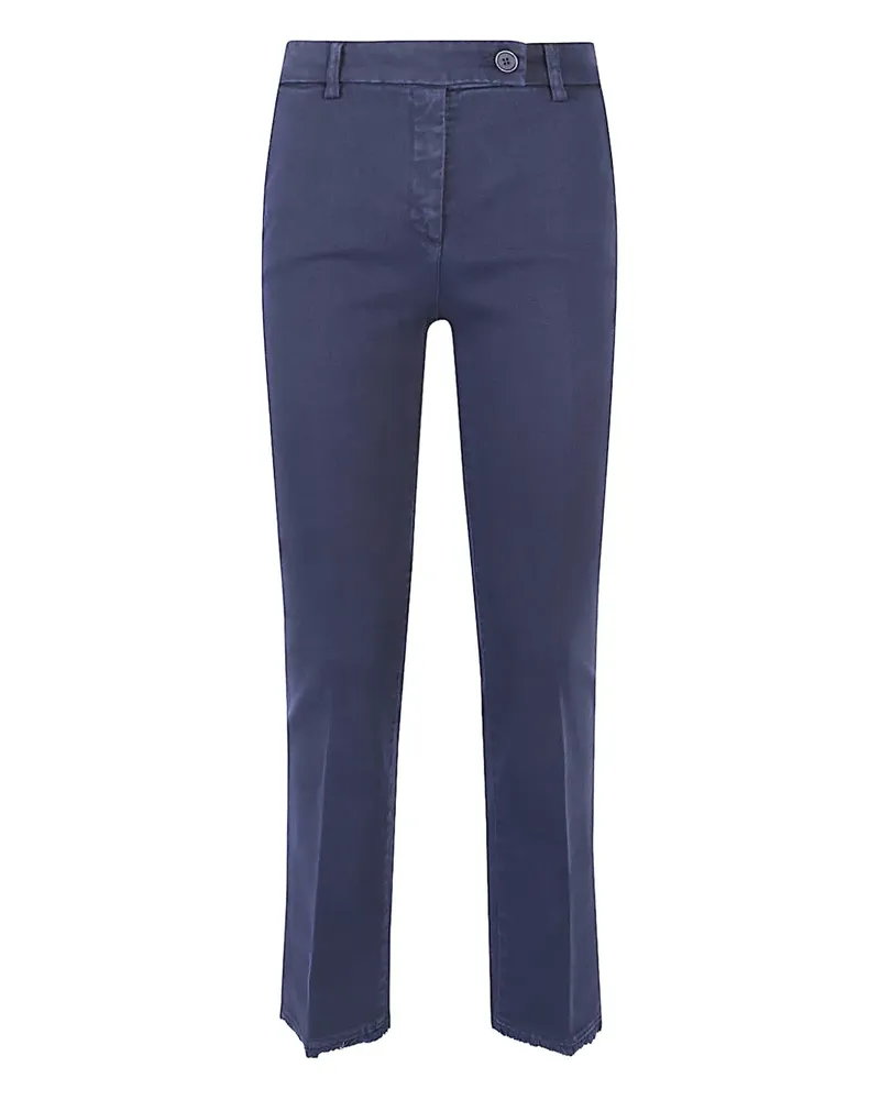 VIA MASINI 80 cotton-blend trousers - Blau Blau
