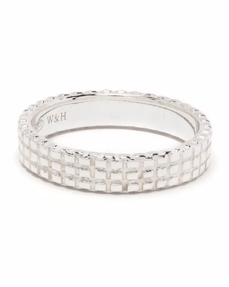Wouters & Hendrix Ring mit Texturen - Silber Silber