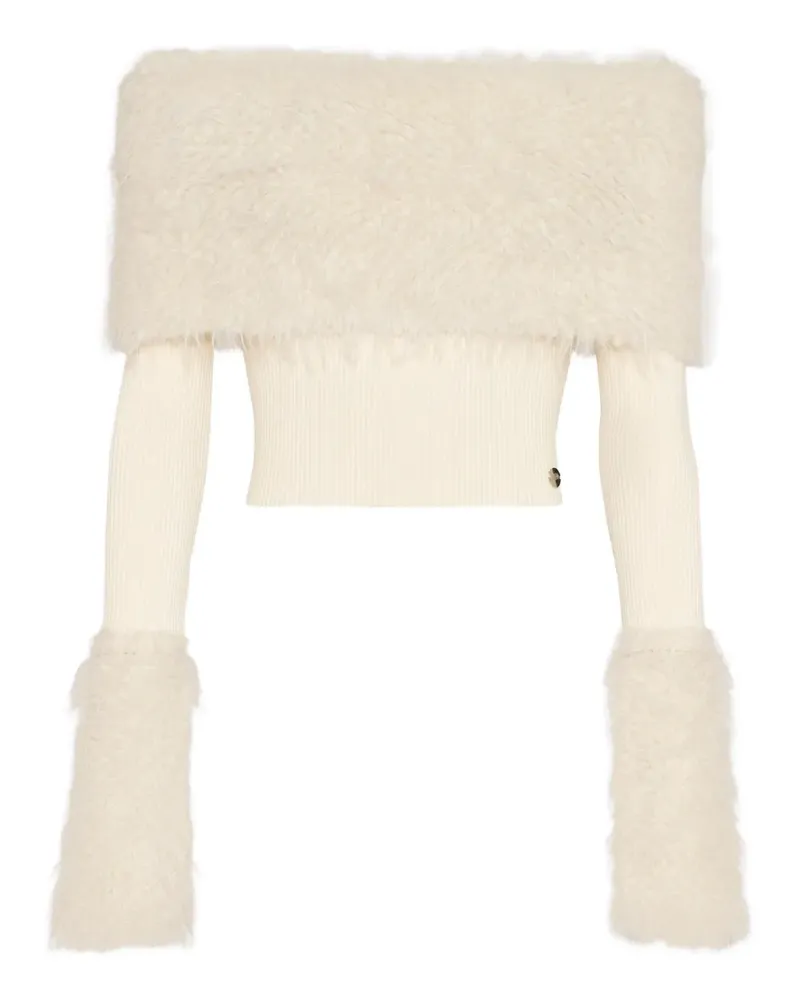 Jean Paul Gaultier Gerippter Pullover mit Haardetail - Nude Nude