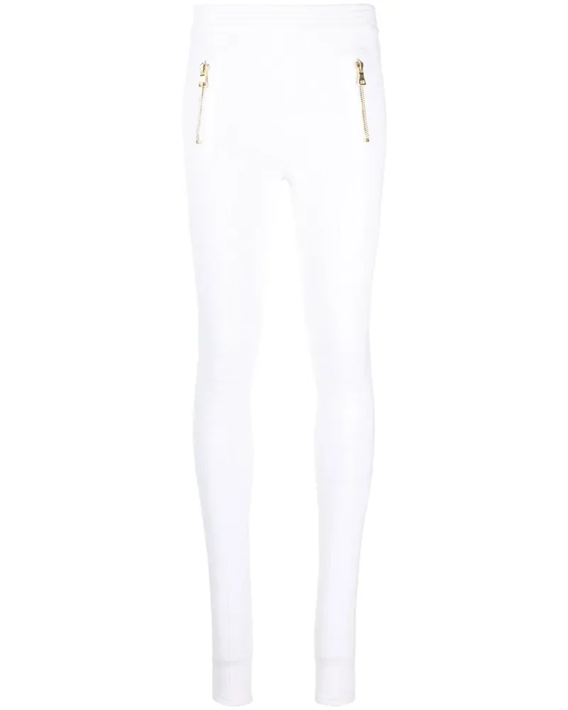 Balmain Leggings mit Einsätzen - Weiß Weiß