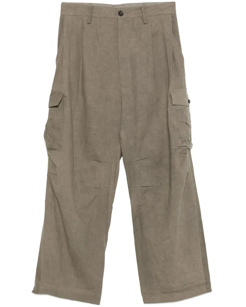 Ziggy Chen Hose mit Bundfalten - Grau Grau