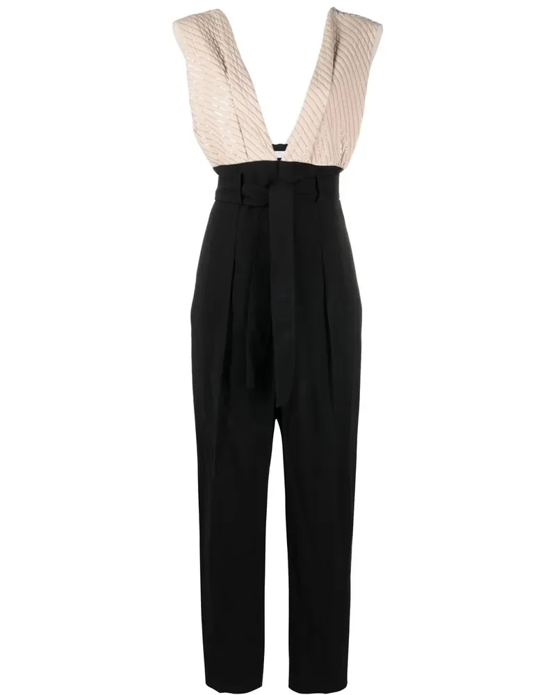 Brunello Cucinelli Jumpsuit mit Gürtel - Schwarz Schwarz