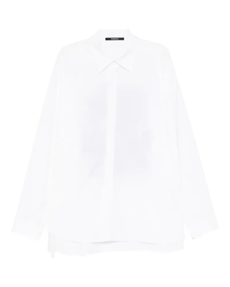 SONGZIO Hemd mit grafischer Stickerei - Weiß Weiß