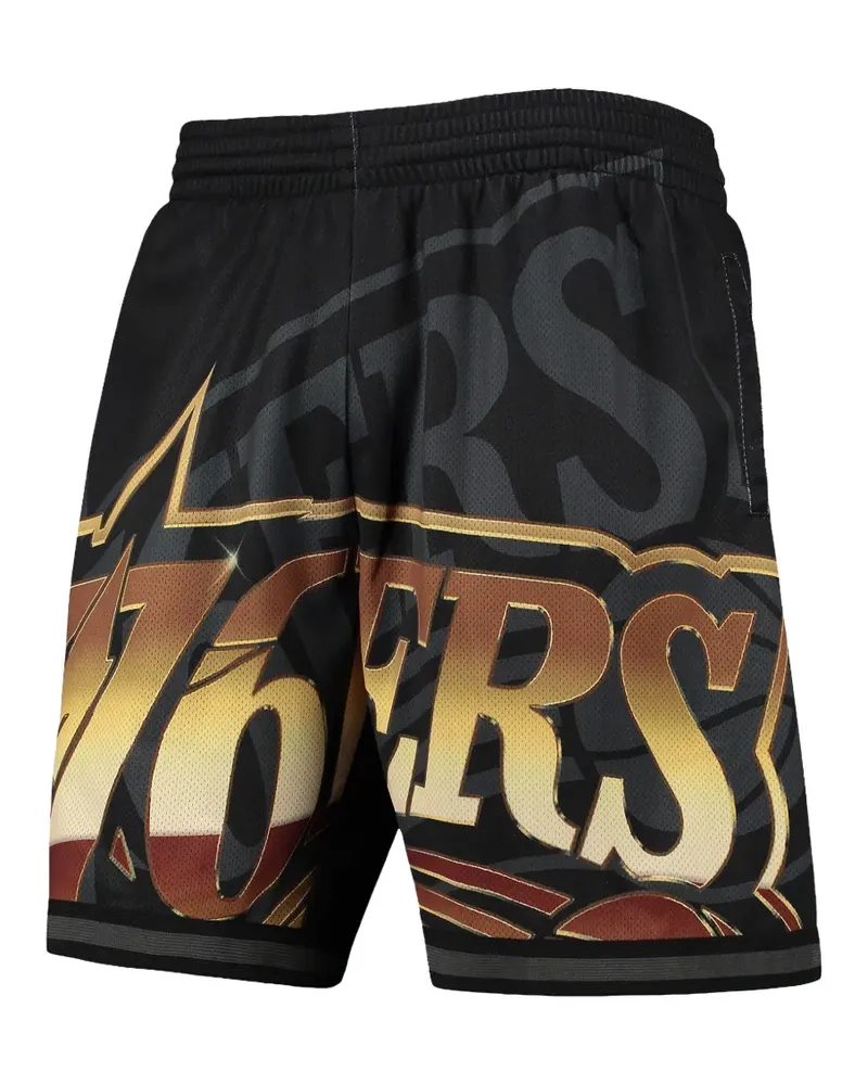 Mitchell & Ness BIG FACE 4.0 NBA Philadelphia 76ers Shorts - Schwarz Schwarz