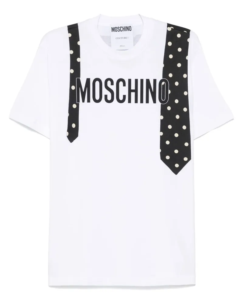 Moschino T-Shirt mit Logo-Print - Weiß Weiß