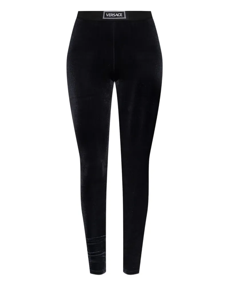 Versace Hose mit Logo-Bund - Schwarz Schwarz