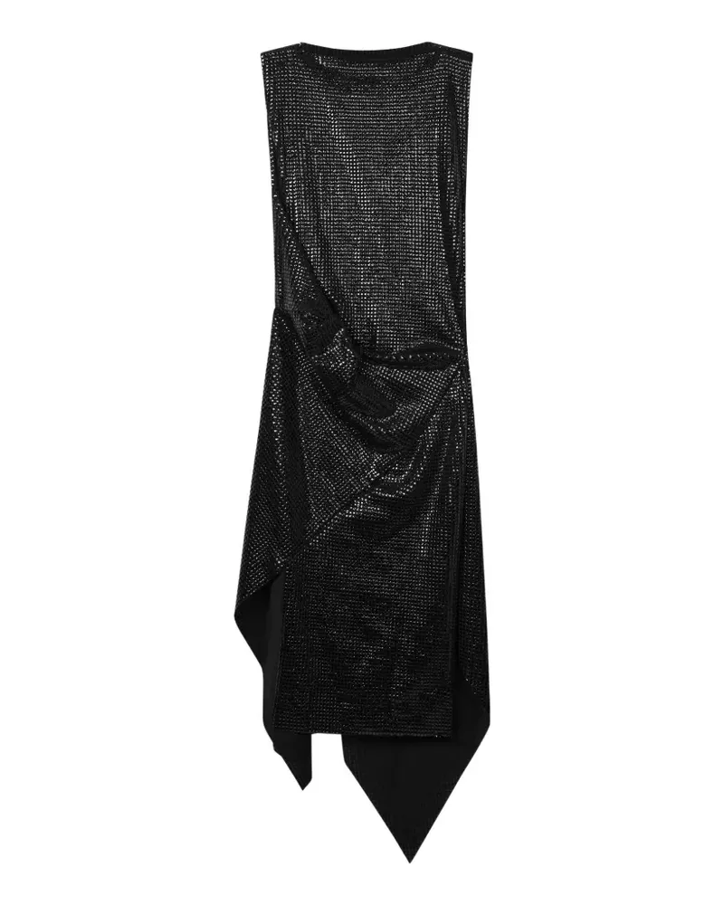 GCDS Asymmetrisches Midikleid - Schwarz Schwarz