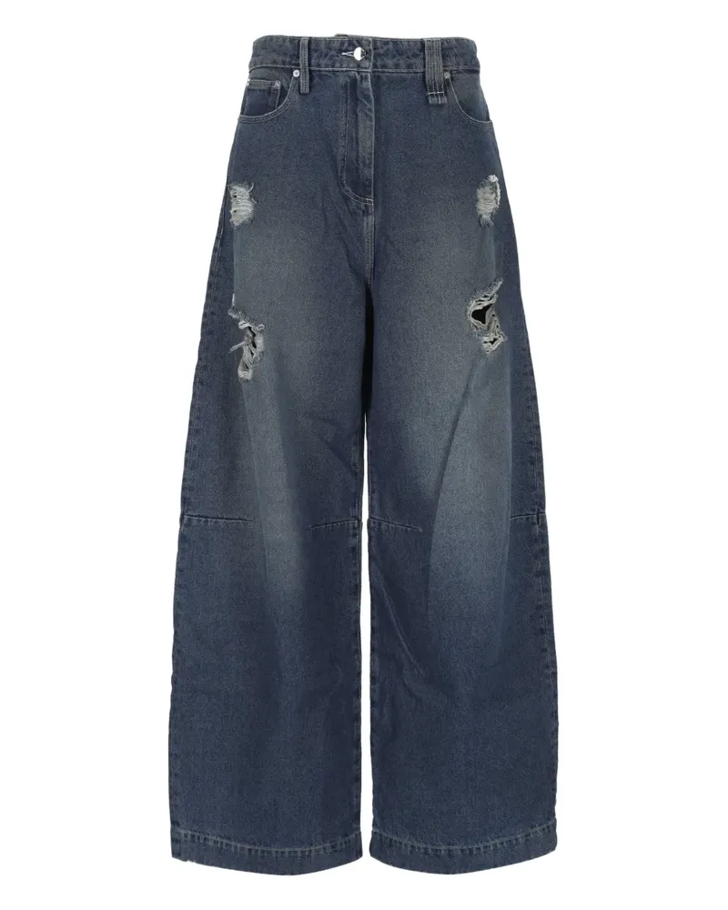 Simone Rocha Jeans in Distressed-Optik - Blau Blau