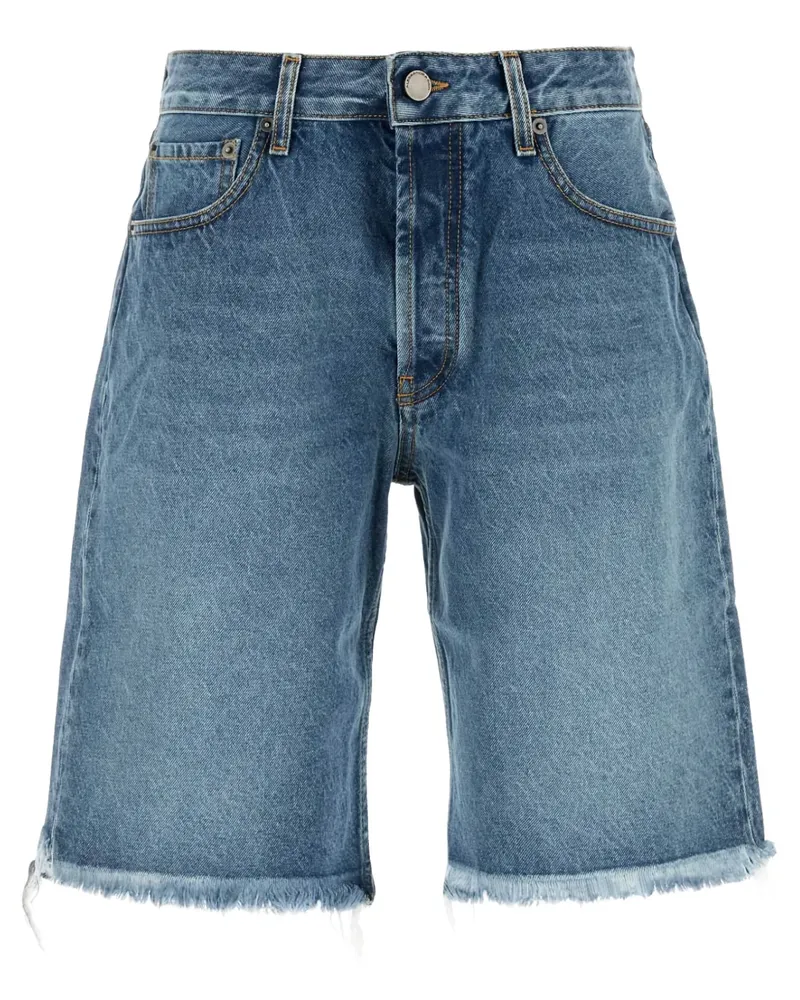 Alessandra Rich Bermudas mit ausgefranstem Saum - Blau Blau