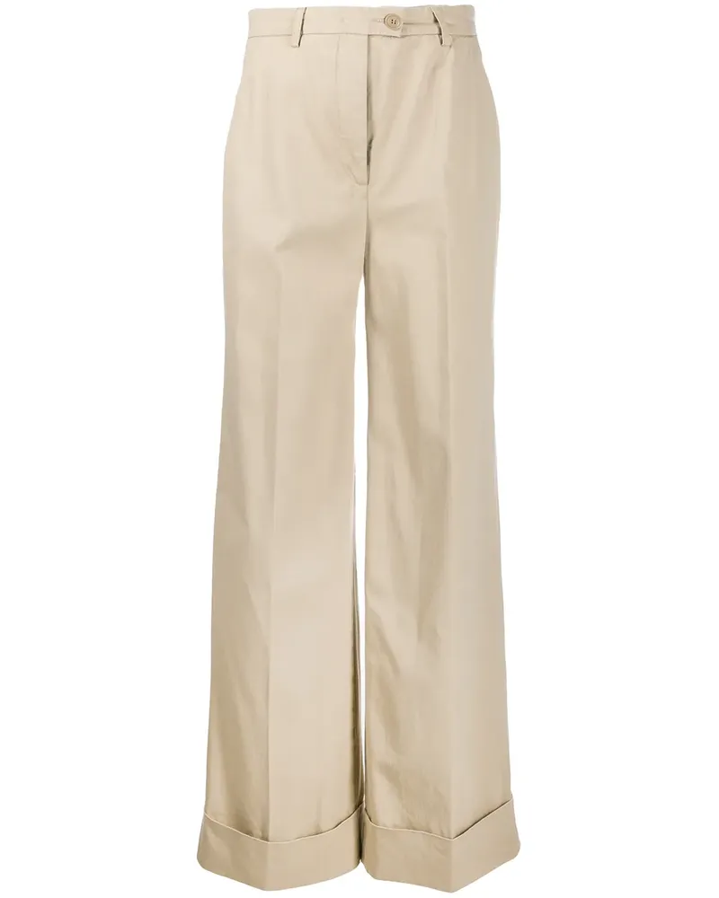 ASPESI Ausgestellte Hose mit hoher Taille - Nude Nude