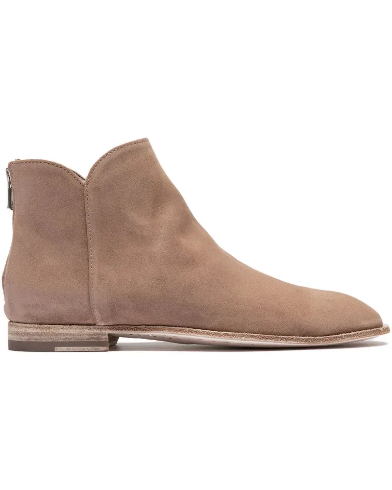 Officine Creative Italia Solitude Wildlederstiefel mit Reißverschlussdetail - Braun Braun