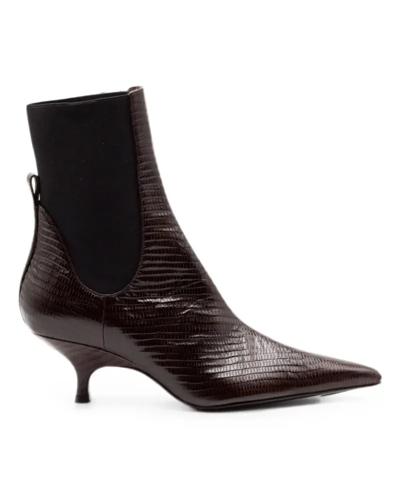 Gia Borghini Tara reptile-effect Chelsea ankle boots - Braun Braun