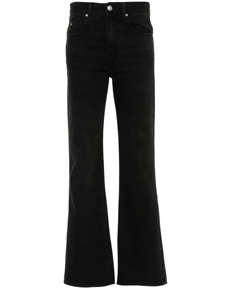 Isabel Marant Belvira Bootcut-Jeans mit hohem Bund Schwarz