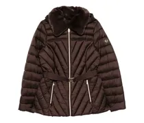 Jacke mit Logo-Schild - Braun