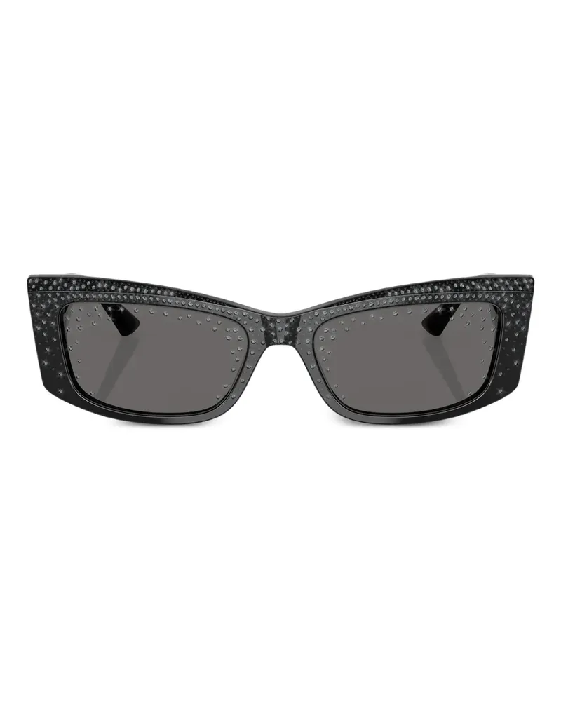 Jimmy Choo Sonnenbrille mit eckigem Gestell - Schwarz Schwarz