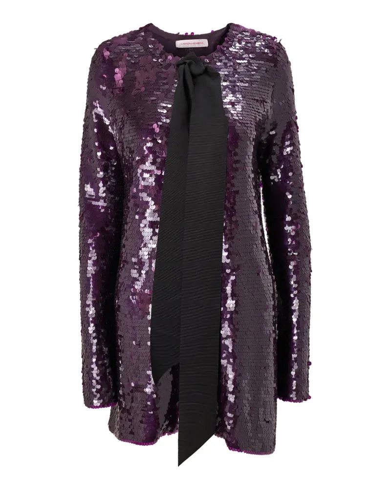 Carolina Herrera New York Schluppenbluse mit Pailletten - Violett Violett