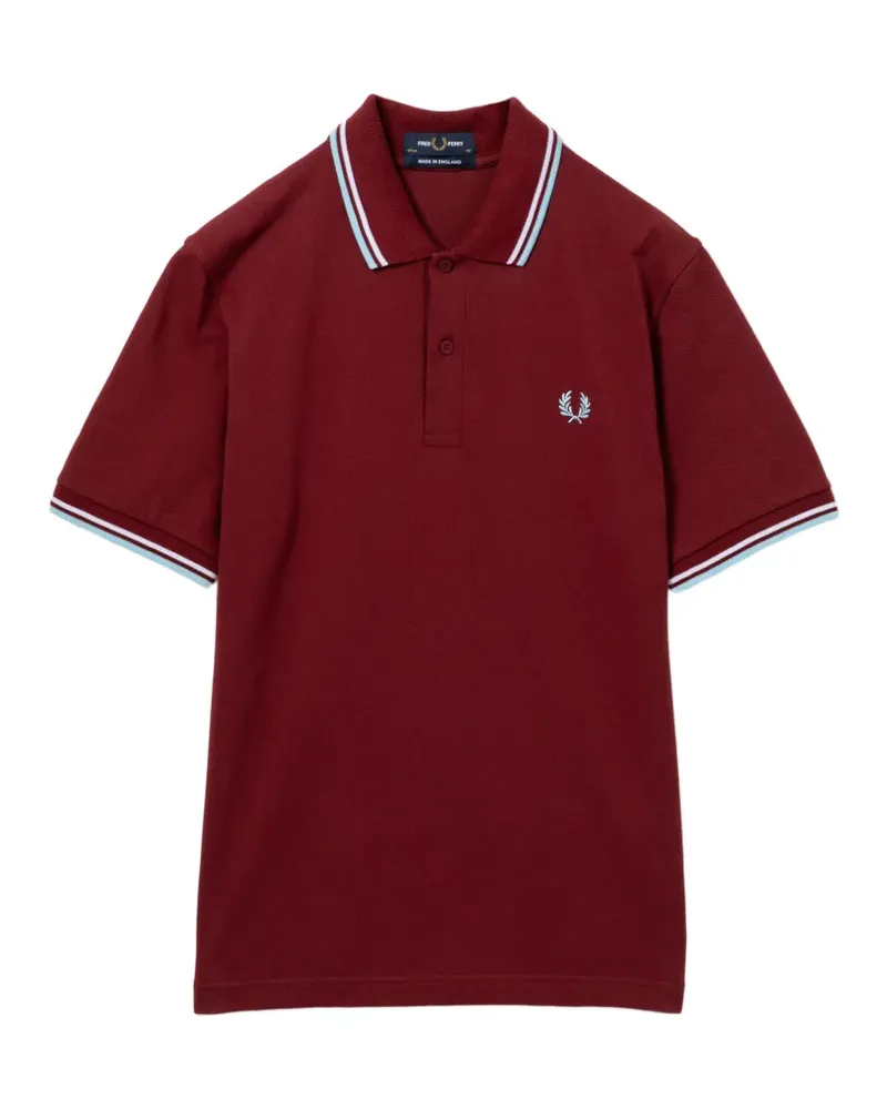 Fred Perry Poloshirt mit Logo-Stickerei - Rot Rot