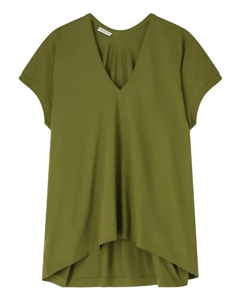 Dries van Noten T-Shirt mit V-Ausschnitt - Grün Grün