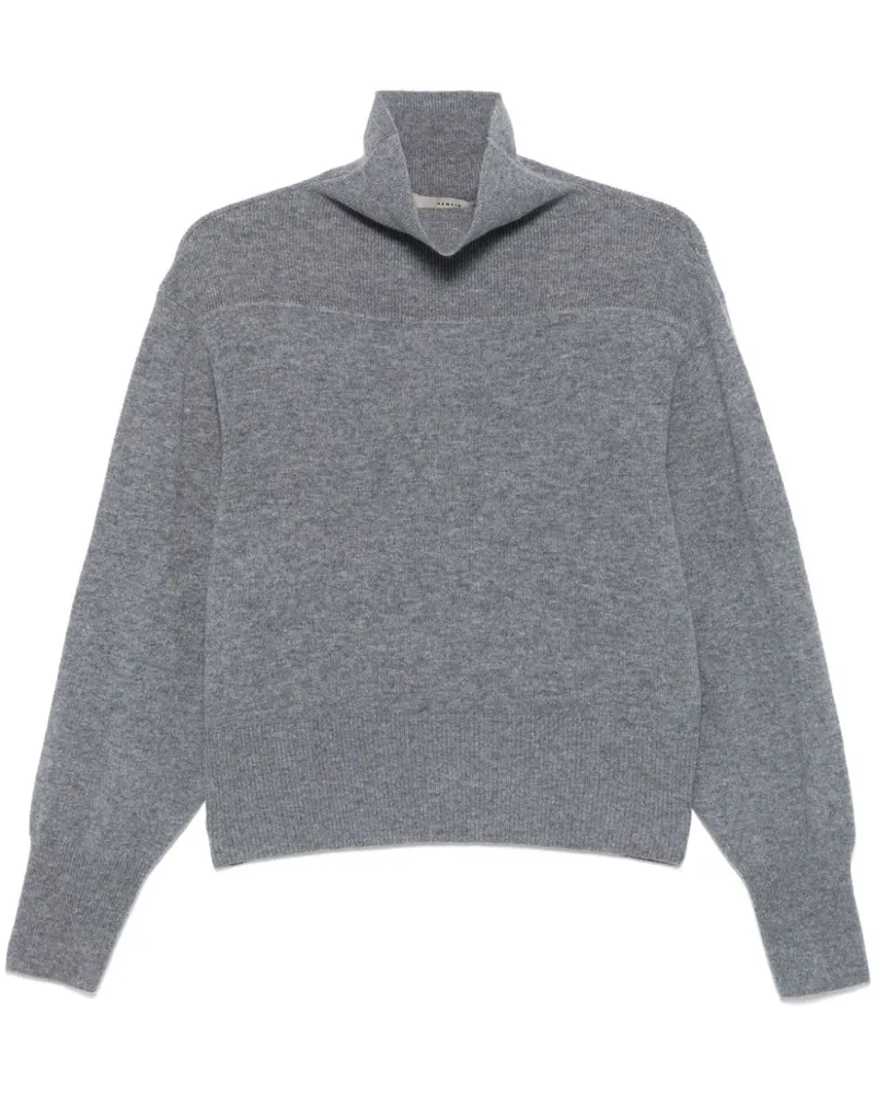 REMAIN Pullover mit Stehkragen - Grau Grau