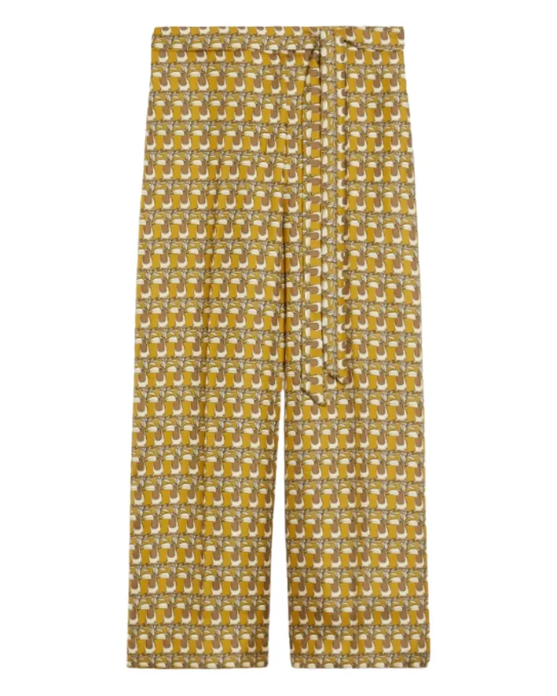 Max Mara Hose mit Gürtel - Gelb Gelb