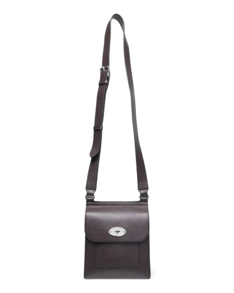 Mulberry small Antony Postman's-Lock grained-leather messenger bag - Braun Braun