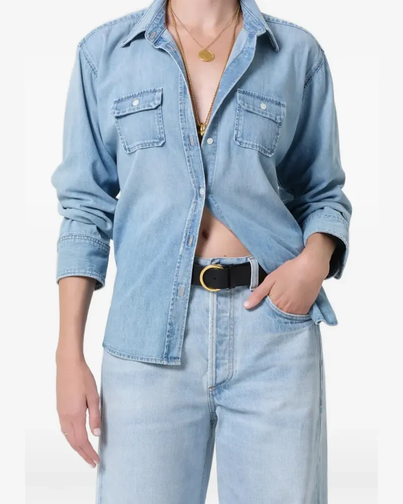 Citizens of humanity Jude pocket-detail shirt - Blau Blau