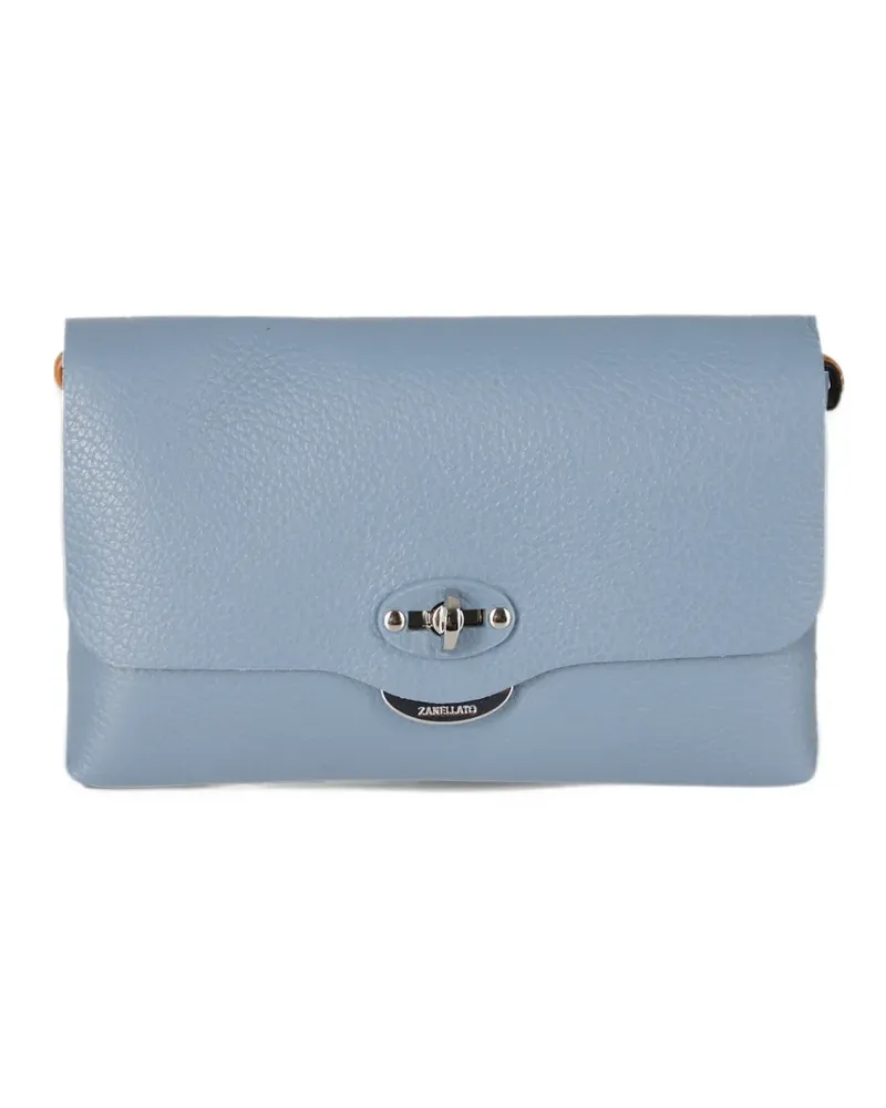 Zanellato pebbled twist-lock clutch bag - Blau Blau