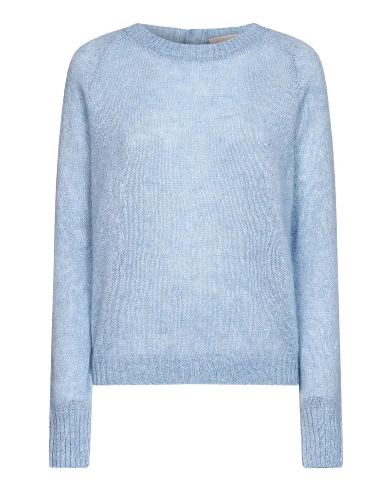 Blanca Geknöpfter Pullover mit Raglanärmeln - Blau Blau