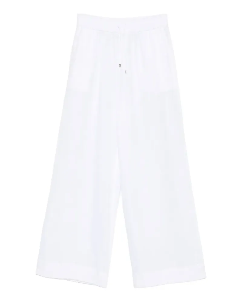 Clips Weite Leinenhose mit Kordelzug - Weiß Weiß