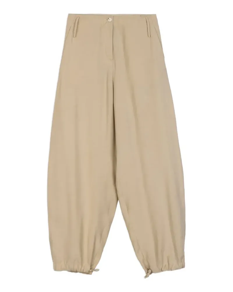 ALYSI drawstring-cuff trousers - Nude Nude