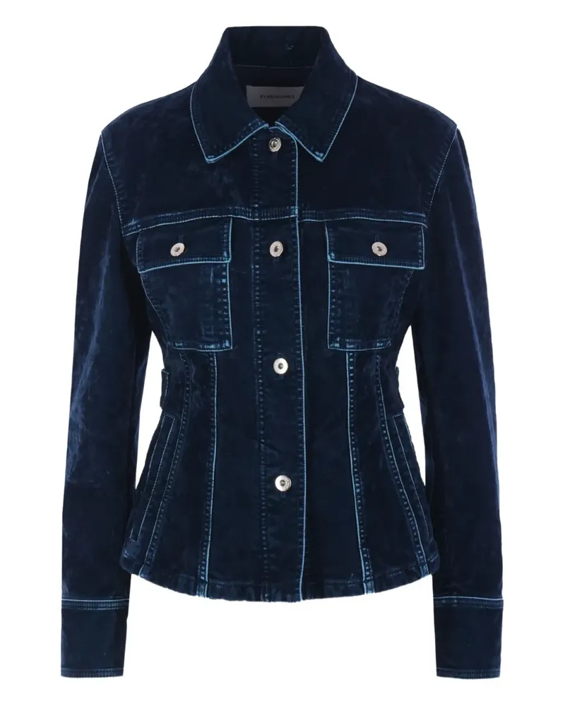 Ferragamo Klassische Jeansjacke - Blau Blau
