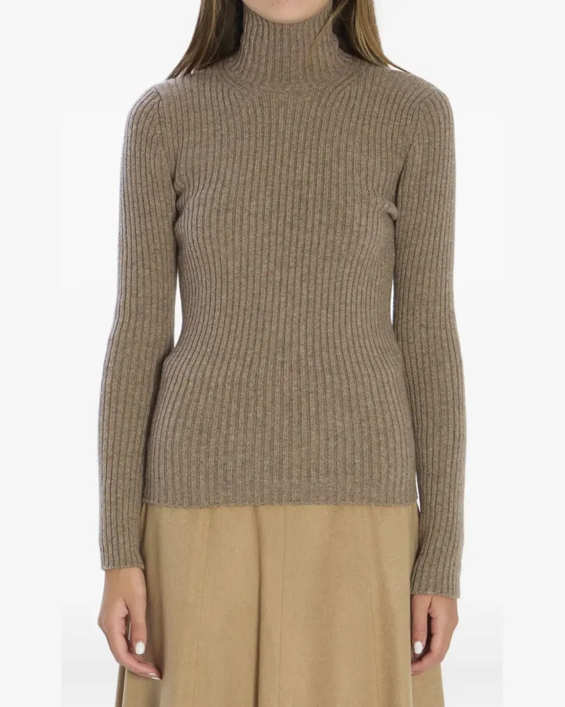 Max Mara Gerippter Pullover - Nude Nude