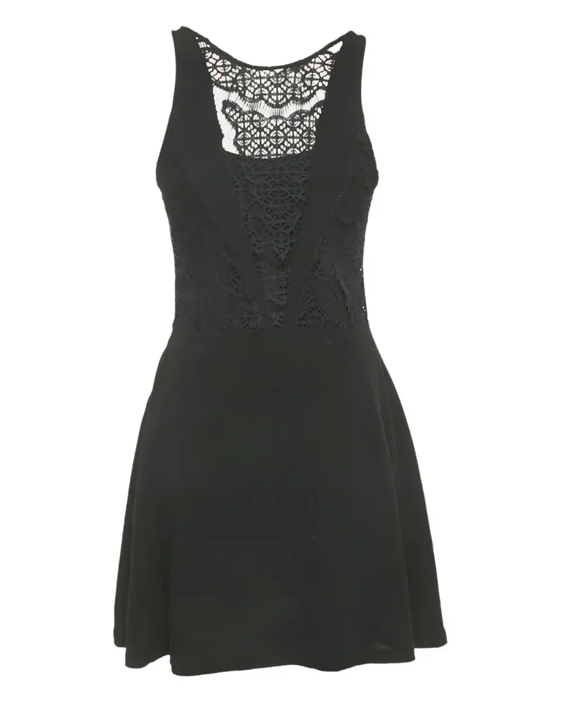 Sandro Kleid mit Spitzeneinsatz - Schwarz Schwarz