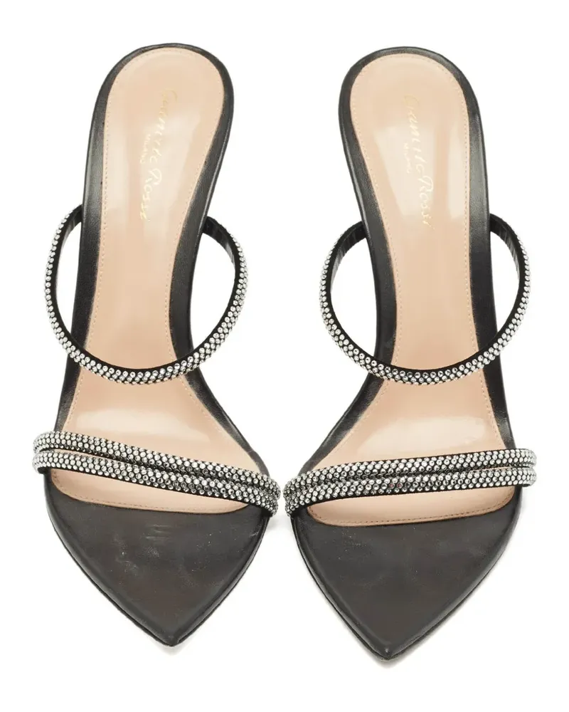 Gianvito Rossi Cannes crystal-embellishment sandals - Schwarz Schwarz