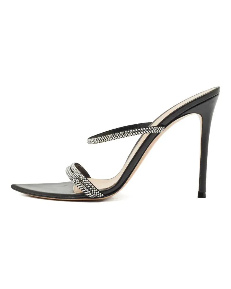 Gianvito Rossi Cannes Sandalen mit Kristallen - Schwarz Schwarz