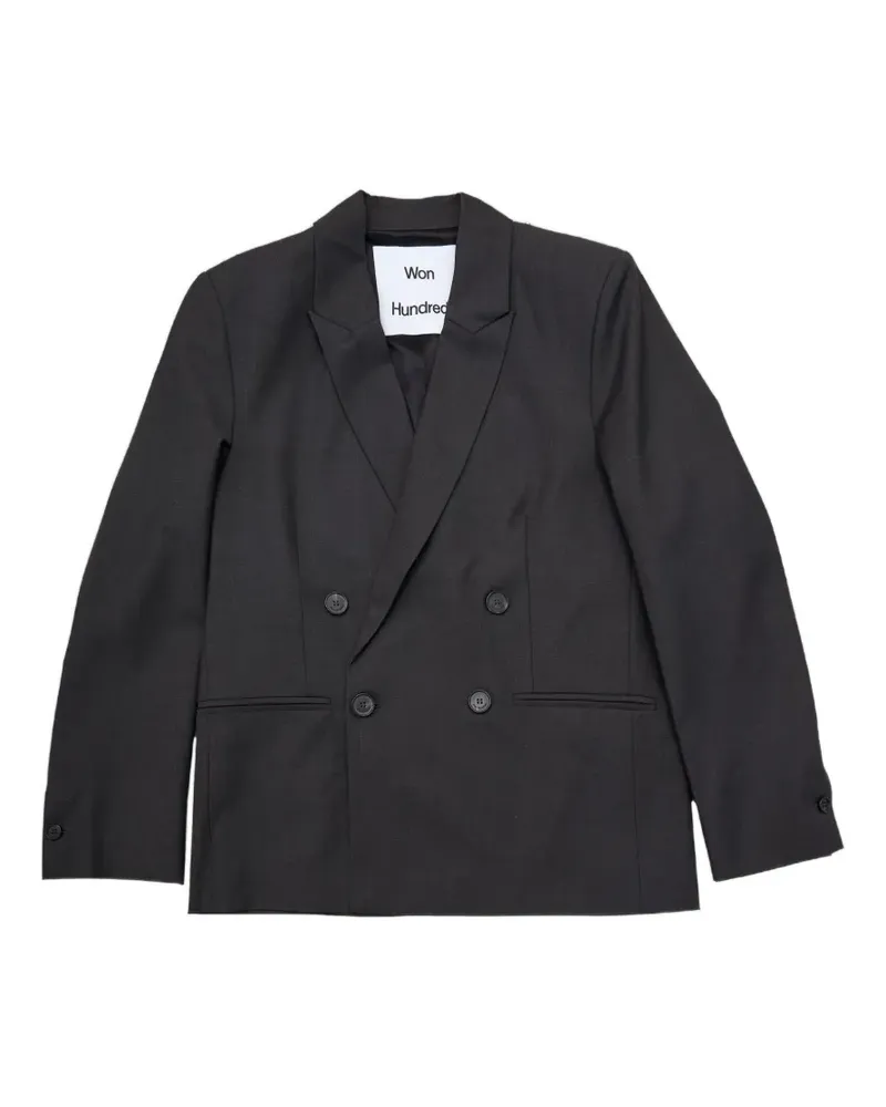 Won Hundred Kyan double-breasted blazer - Schwarz Schwarz