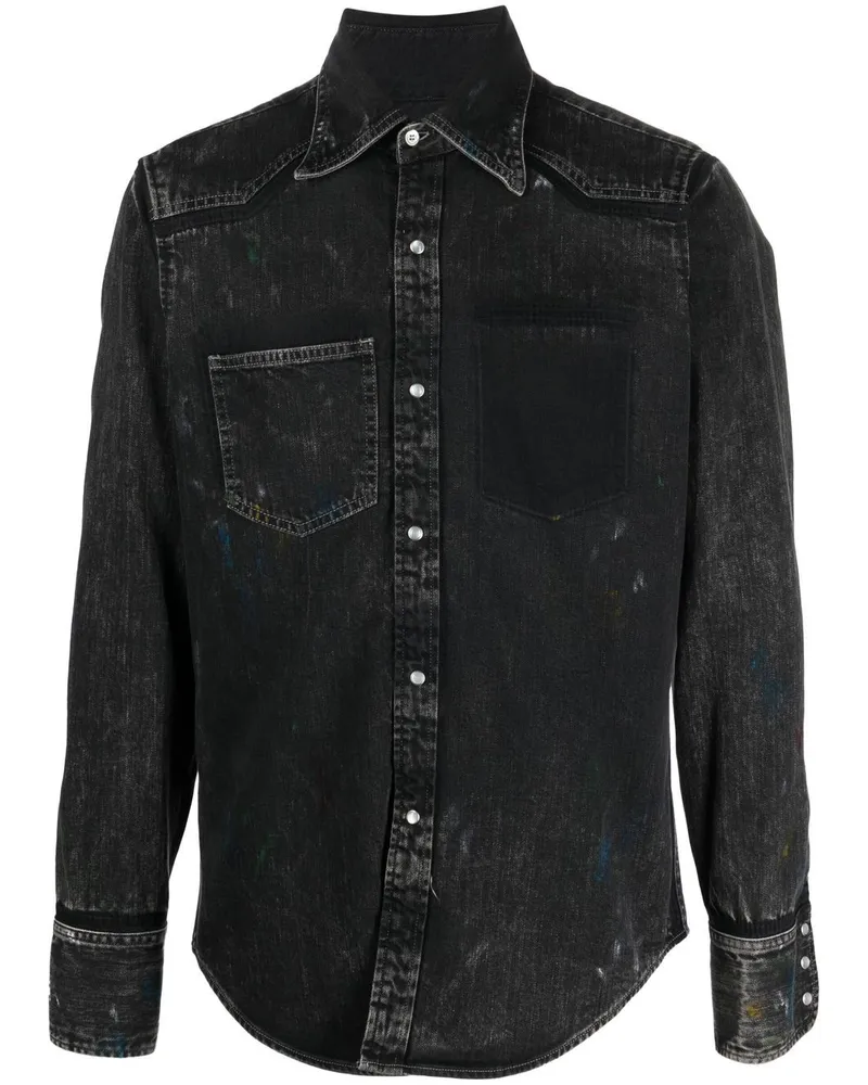 Maison Margiela Jacke mit Druckknöpfen - Schwarz Schwarz