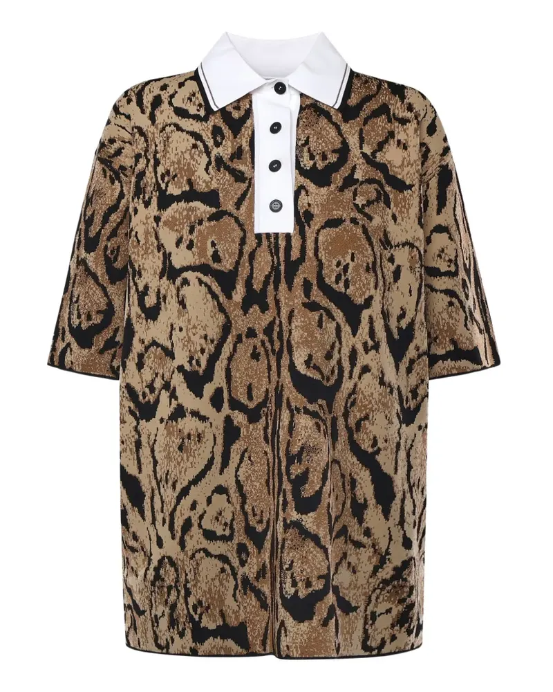 Stella McCartney Polo-Oberteil mit Print - Braun Braun